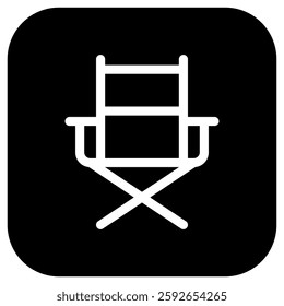 Editable camping, folding, director's chair, furniture vector icon. Movie, cinema, entertainment. Part of a big icon set family. Perfect for web and app interfaces, presentations, infographics, etc