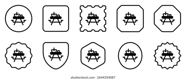 Editable camping, picnic table vector icon. Part of a big icon set family. Perfect for web and app interfaces, presentations, infographics, etc