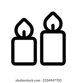 Editable candles vector icon. Wellness, spa, relaxation. Part of a big icon set family. Perfect for web and app interfaces, presentations, infographics, etc