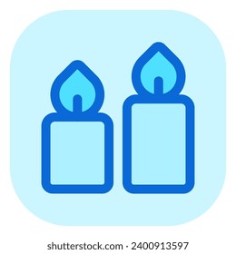Bearbeitbare Kerzen Vektorsymbol. Wellness, Spa, Entspannung. Teil einer großen Icon-Set-Familie. Perfekt für Web- und App-Schnittstellen, Präsentationen, Infografiken usw.