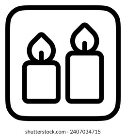 Editable candles vector icon. Wellness, spa, relaxation. Part of a big icon set family. Perfect for web and app interfaces, presentations, infographics, etc