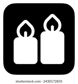 Editable candles vector icon. Wellness, spa, relaxation. Part of a big icon set family. Perfect for web and app interfaces, presentations, infographics, etc