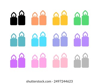 Editable candles vector icon. Wellness, spa, relaxation. Part of a big icon set family. Perfect for web and app interfaces, presentations, infographics, etc