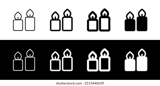 Editable candles vector icon. Wellness, spa, relaxation. Part of a big icon set family. Perfect for web and app interfaces, presentations, infographics, etc