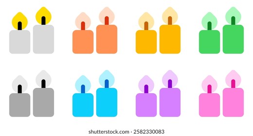 Editable candles vector icon. Wellness, spa, relaxation. Part of a big icon set family. Perfect for web and app interfaces, presentations, infographics, etc