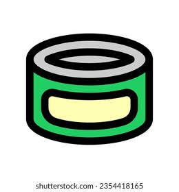 Icono modificable del vector de comida en lata. Parte de una familia de iconos grandes. Perfecto para interfaces web y de aplicaciones, presentaciones, infografías, etc