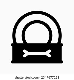 Icono modificable del vector de alimento para mascotas. Veterinaria, animal, cuidado de mascotas, tienda de mascotas. Parte de una familia de iconos grandes. Perfecto para interfaces de negocios, web y aplicaciones, presentaciones, infografías, etc.