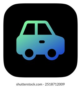 Icono de Vector de coche editable. Vehículos, transporte, viajes. Parte de una gran familia de iconos. Perfecto para interfaces de Web y App, presentaciones, infografías, etc