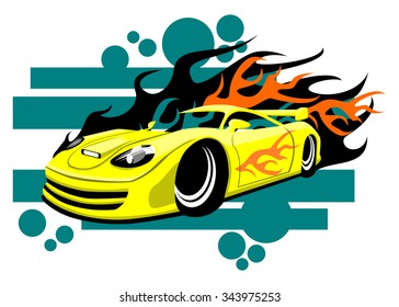 hot wheels car vector