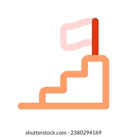 Editable career ladder, promotion, goal, success, climbing vector icon. Business, work, job, office. Part of a big icon set family. Perfect for web and app interfaces, presentations, infographics, etc