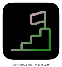 Editable career ladder, promotion, goal, success, climbing vector icon. Business, work, job, office. Part of a big icon set family. Perfect for web and app interfaces, presentations, infographics, etc