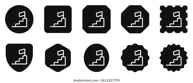 Editable career ladder, promotion, goal, success, climbing vector icon. Business, work, job, office. Part of a big icon set family. Perfect for web and app interfaces, presentations, infographics, etc