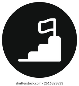 Editable career ladder, promotion, goal, success, climbing vector icon. Business, work, job, office. Part of a big icon set family. Perfect for web and app interfaces, presentations, infographics, etc