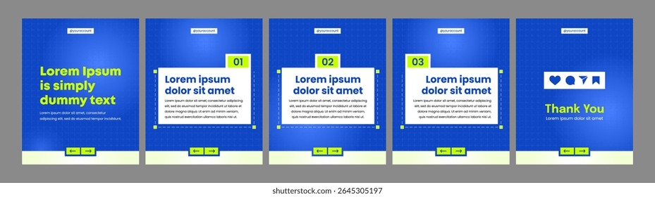 editable carousel layout template for social media posts