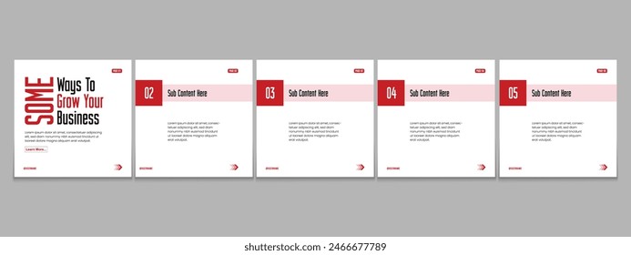 Editable carousel post, creative social media carousel template, modern and editable business carousel template design