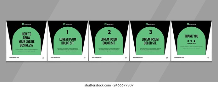 Editable carousel post, creative social media carousel template, modern and editable business carousel template design