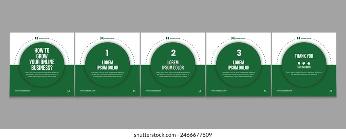 Editable carousel post, creative social media carousel template, modern and editable business carousel template design