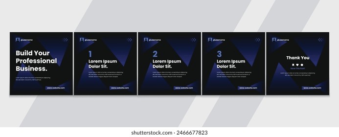 Editable carousel post, creative social media carousel template, modern and editable business carousel template design