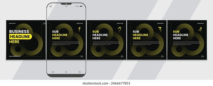 Editable carousel post, creative social media carousel template, modern and editable business carousel template design