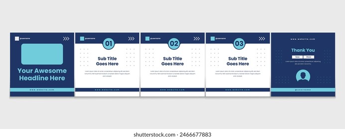 Editable carousel post, creative social media carousel template, modern and editable business carousel template design