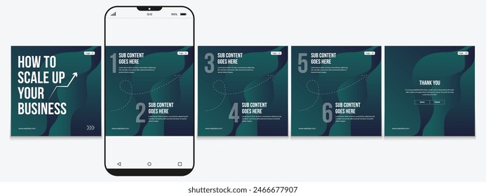 Editable carousel post, creative social media carousel template, modern and editable business carousel template design