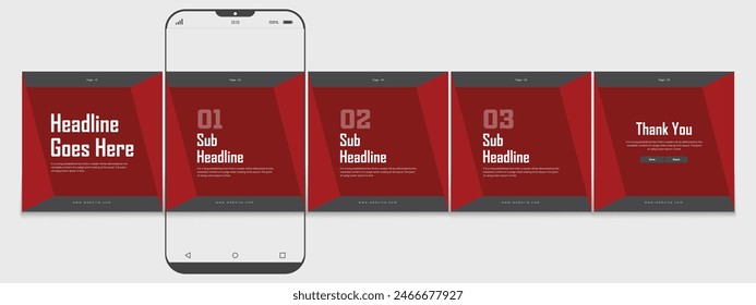 Editable carousel post, creative social media carousel template, modern and editable business carousel template design