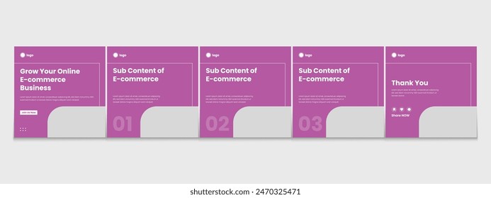 Editable carousel post, creative social media carousel template, modern and editable business carousel template design