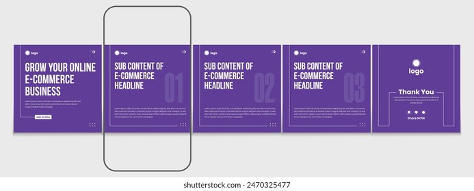 Editable carousel post, creative social media carousel template, modern and editable business carousel template design