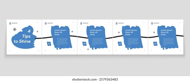 Editable carousel post, creative social media carousel template, modern and editable business carousel template design