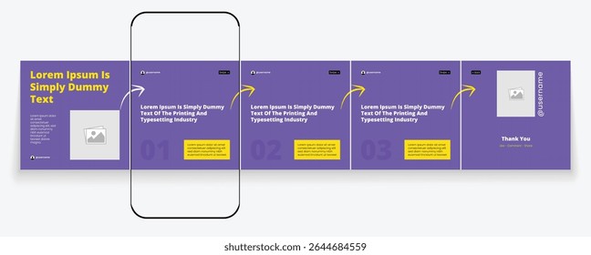 Editable carousel post, creative social media carousel template, modern and editable business carousel template design