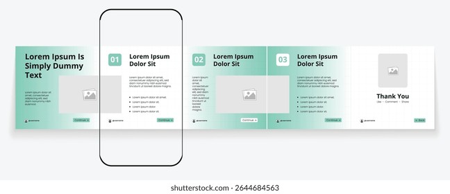 Editable carousel post, creative social media carousel template, modern and editable business carousel template design