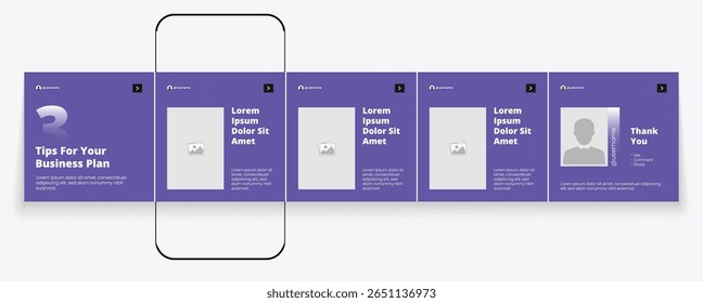 Editable carousel post, creative social media carousel template, modern and editable business carousel template design