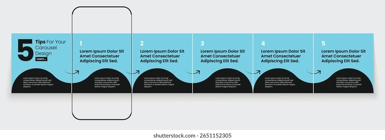 Editable carousel post, creative social media carousel template, modern and editable business carousel template design