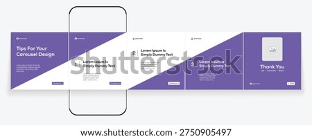 Editable carousel post, creative social media carousel template, modern and editable business carousel template design