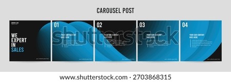 Editable Carousel Post Layout Set, Social Media Marketing microblog template design, tips and tricks post template.	