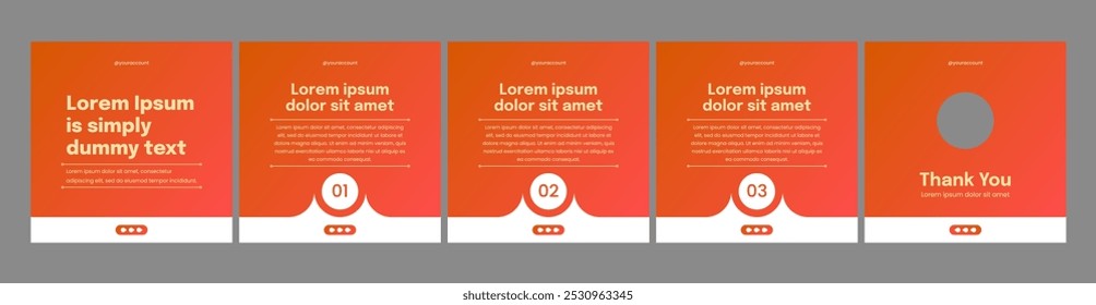 editable carousel slide template for social media posts