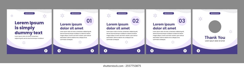 editable carousel slide template for social media posts