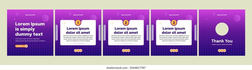editable carousel slide template for social media posts