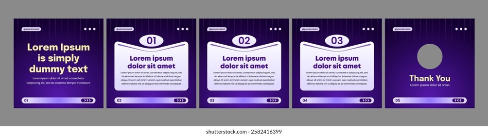 editable carousel slide template for social media posts