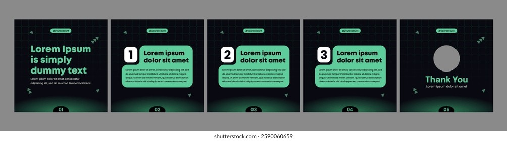 editable carousel slide template for social media posts