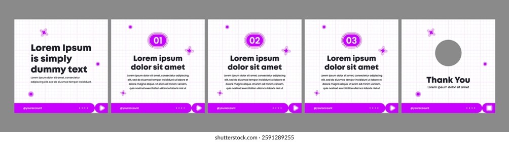 editable carousel slide template for social media posts