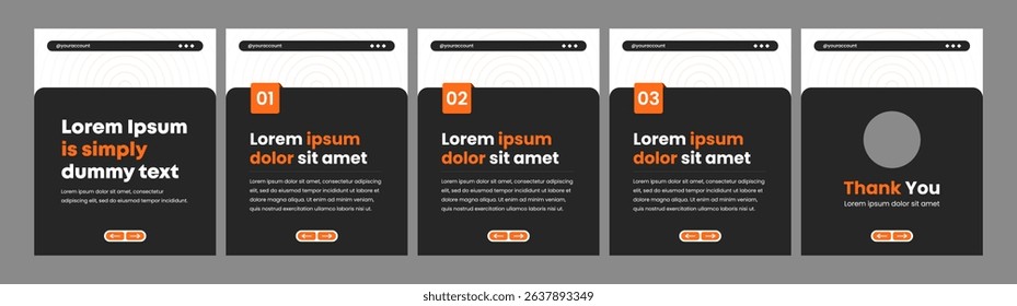 editable carousel slide template for social media posts