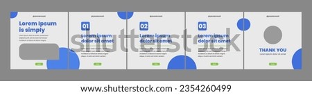 editable carousel slide template for social media post