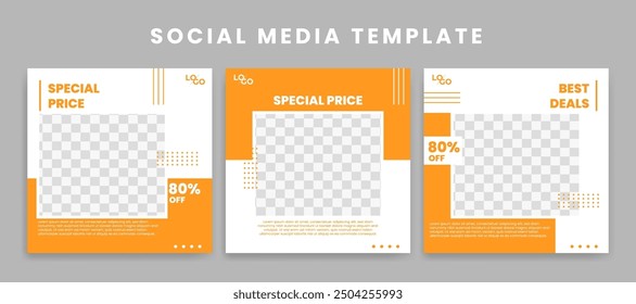 editable carousel template for social media posts, promotion sale template