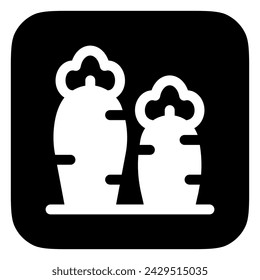 Editable carrot vector icon. Vegetable, plant farm. Part of a big icon set family. Perfect for web and app interfaces, presentations, infographics, etc