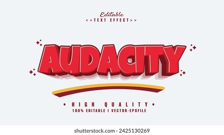 editable cartoon audacity text effect.typhography logo