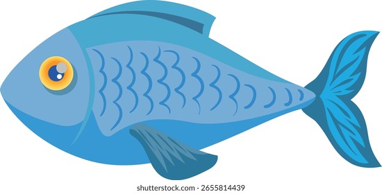 Peces de dibujos animados editables – Clipart juguetón de animales marinos