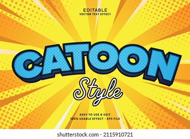 editable cartoon style vector text effect with modern style design usable for logo or company campaign 