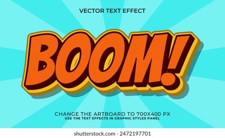 Editable cartoon text effect comic font style