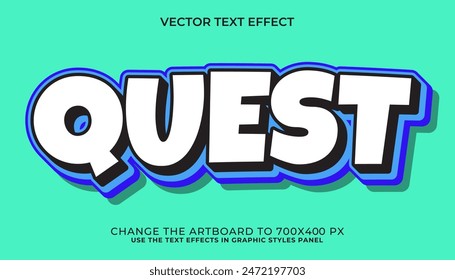 Editable cartoon text effect comic font style